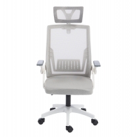 ΚΑΡΕΚΛΑ ΓΡΑΦΕΙΟΥ MATRON HM1226.02 ΛΕΥΚΟ PP--ΑΝΟΙΧΤΟ ΓΚΡΙ MESH 47x47x128Υεκ