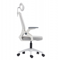 ΚΑΡΕΚΛΑ ΓΡΑΦΕΙΟΥ MATRON HM1226.02 ΛΕΥΚΟ PP--ΑΝΟΙΧΤΟ ΓΚΡΙ MESH 47x47x128Υεκ