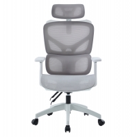 ΚΑΡΕΚΛΑ ΓΡΑΦΕΙΟΥ APEX HM1227.02 ΛΕΥΚΟ PP--ΑΝΟΙΧΤΟ ΓΚΡΙ MESH 68x68x120-130Υεκ