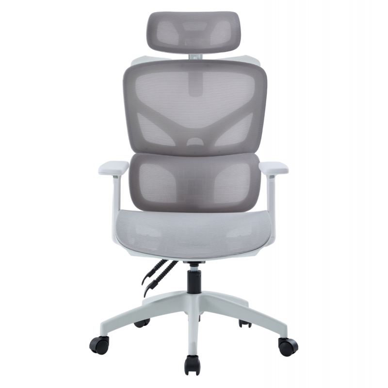 ΚΑΡΕΚΛΑ ΓΡΑΦΕΙΟΥ APEX HM1227.02 ΛΕΥΚΟ PP--ΑΝΟΙΧΤΟ ΓΚΡΙ MESH 68x68x120-130Υεκ
