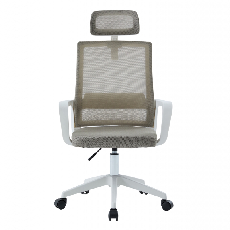 ΚΑΡΕΚΛΑ ΓΡΑΦΕΙΟΥ VELOCITY HM1229.02 ΛΕΥΚΟ PP--ΑΝΟΙΧΤΟ ΓΚΡΙ MESH 61x62x123Υεκ