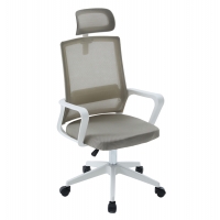 ΚΑΡΕΚΛΑ ΓΡΑΦΕΙΟΥ VELOCITY HM1229.02 ΛΕΥΚΟ PP--ΑΝΟΙΧΤΟ ΓΚΡΙ MESH 61x62x123Υεκ