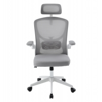 ΚΑΡΕΚΛΑ ΓΡΑΦΕΙΟΥ FLOATER HM1230.02 ΛΕΥΚΟ PP--ΑΝΟΙΧΤΟ ΓΚΡΙ MESH 62x62x106-116Υεκ