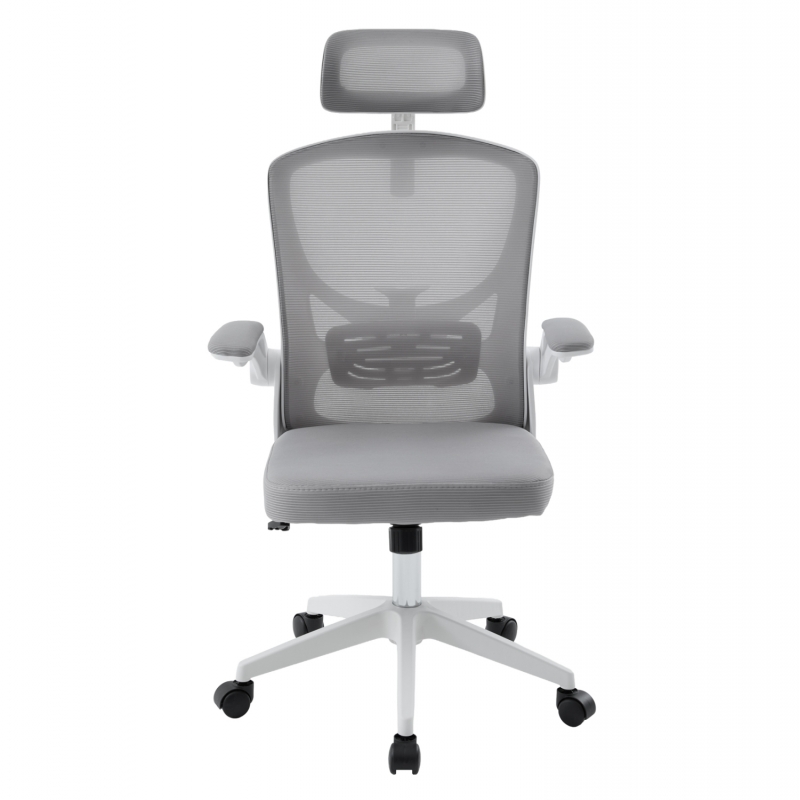 ΚΑΡΕΚΛΑ ΓΡΑΦΕΙΟΥ FLOATER HM1230.02 ΛΕΥΚΟ PP--ΑΝΟΙΧΤΟ ΓΚΡΙ MESH 62x62x106-116Υεκ