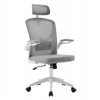 ΚΑΡΕΚΛΑ ΓΡΑΦΕΙΟΥ FLOATER HM1230.02 ΛΕΥΚΟ PP--ΑΝΟΙΧΤΟ ΓΚΡΙ MESH 62x62x106-116Υεκ