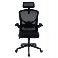 ΚΑΡΕΚΛΑ ΓΡΑΦΕΙΟΥ FLOATER HM1230.01 ΜΑΥΡO MESH & PP 62x62x106-116Υεκ