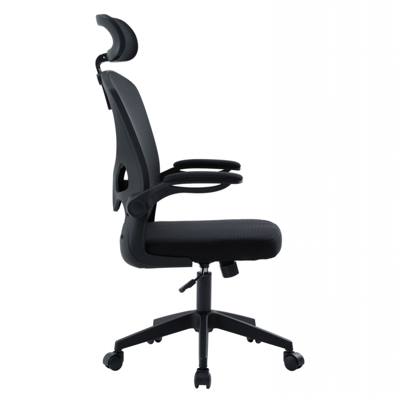 ΚΑΡΕΚΛΑ ΓΡΑΦΕΙΟΥ FLOATER HM1230.01 ΜΑΥΡO MESH & PP 62x62x106-116Υεκ