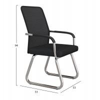 ΚΑΡΕΚΛΑ ΕΠΙΣΚΕΠΤΗ STED HM1232.01 ΜΑΥΡO MESH--ΠΟΔΙΑ/ΜΠΡΑΤΣΑ ΧΡΩΜΙΟΥ 55x59x89Υεκ