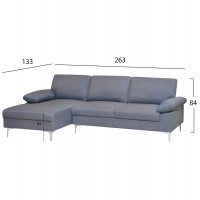 ΚΑΝΑΠΕΣ ΑΡΙΣΤΕΡΗ ΓΩΝΙΑ ANTON HM3340.01L ΓΚΡΙ ΥΦΑΣΜΑ--ΜΕΤΑΛΛΙΚΑ ΠΟΔΙΑ 263x133x85Υεκ ΚΑΝΑΠΕΣ ΑΡΙΣΤΕΡΗ ΓΩΝΙΑ ANTON HM3340.01L ΓΚΡΙ ΥΦΑΣΜΑ--ΜΕΤΑΛΛΙΚΑ ΠΟΔΙΑ 263x133x85Υεκ