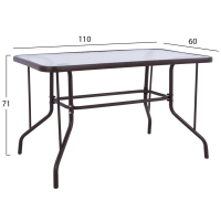 ΣΕΤ ΤΡΑΠΕΖΑΡΙΑΣ 5ΤΜΧ ΕΞ.ΧΩΡΟΥ ADAM HM10873.01 ΜΕΤΑΛΛΟ & WICKER ΣΕ ΚΑΦΕ