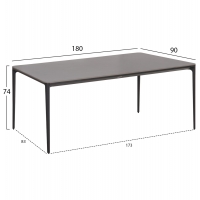 ΣΕΤ ΤΡΑΠΕΖΑΡΙΑΣ 7ΤΜΧ STAD HM10863.01 ΓΚΡΙ ΑΛΟΥΜΙΝΙΟ-SINTERED STONE TOP-OLEFIN