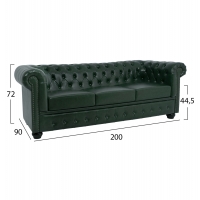 ΣΕΤ ΚΑΝΑΠΕΣ 2ΘΕΣΙΟΣ & 3ΘΕΣΙΟΣ HM10911.08 PU ΔΕΡΜΑ Τ.CHESTERFIELD ΚΥΠΑΡΙΣΣΙ