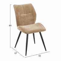 ΚΑΡΕΚΛΑ ΤΡΑΠΕΖΑΡΙΑΣ GAFF HM18425.03 TAUPE ΥΦΑΣΜΑ-ΜΕΤΑΛ.ΜΑΥΡΑ ΠΟΔΙΑ 50x67x89Υεκ ΚΑΡΕΚΛΑ ΤΡΑΠΕΖΑΡΙΑΣ GAFF HM18425.03 TAUPE ΥΦΑΣΜΑ-ΜΕΤΑΛ.ΜΑΥΡΑ ΠΟΔΙΑ 50x67x89Υεκ