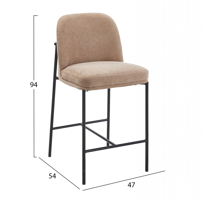 ΣΚΑΜΠΟ ΜΠΑΡ ΜΕΣ.ΥΨΟΥΣ MANIDO HM18427.02 TAUPE ΥΦΑΣΜΑ-ΜΕΤΑΛ.ΜΑΥΡΟΣ ΣΚΕΛΕΤΟΣ 47x54x94Υεκ ΣΚΑΜΠΟ ΜΠΑΡ ΜΕΣ.ΥΨΟΥΣ MANIDO HM18427.02 TAUPE ΥΦΑΣΜΑ-ΜΕΤΑΛ.ΜΑΥΡΟΣ ΣΚΕΛΕΤΟΣ 47x54x94Υεκ