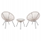 ΣΕΤ ΕΞΩΤΕΡΙΚΟΥ ΧΩΡΟΥ 3ΤΜΧ ACAPULCO HM11861.03 P.E.RATTAN ΕΚΡΟΥ-ΜΕΤΑΛΛΟ ΣΕ ΜΑΥΡΟ