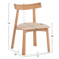 KΑΡΕΚΛΑ ΤΡΑΠΕΖΑΡΙΑΣ OSORIO HM18335.11 RUBBERWOOD ΦΥΣΙΚΟ-ΕΚΡΟΥ PU 51x55x74Υεκ KΑΡΕΚΛΑ ΤΡΑΠΕΖΑΡΙΑΣ OSORIO HM18335.11 RUBBERWOOD ΦΥΣΙΚΟ-ΕΚΡΟΥ PU 51x55x74Υεκ