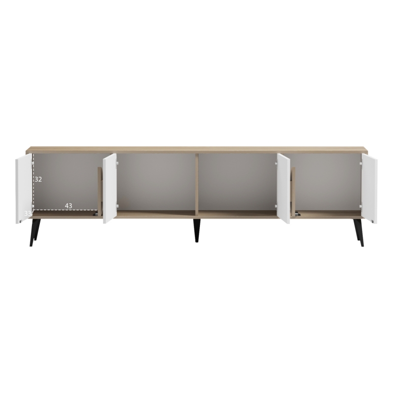 ΕΠΙΠΛΟ ΤΗΛΕΟΡΑΣΗΣ SAVORE HM18370.11 ΜΕΛΑΜΙΝΗ SONAMA/ΛΕΥΚΟ 180Χ35.5Χ51Υεκ.