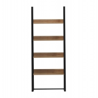 ΡΑΦΙΕΡΑ IZABEL HM18376.01 ΜΕΤΑΛΛΟ--ΜΕΛΑΜΙΝΗ ΣΕ OAK 75x36x185Υεκ.