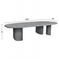 ΤΡΑΠΕΖΙ ΤΡΑΠΕΖΑΡΙΑΣ FIBER CEMENT ΟΒΑΛ GLEN HM6598.01 ΓΚΡΙ 260x95x75Υεκ ΤΡΑΠΕΖΙ ΤΡΑΠΕΖΑΡΙΑΣ FIBER CEMENT ΟΒΑΛ GLEN HM6598.01 ΓΚΡΙ 260x95x75Υεκ