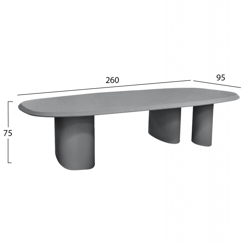 ΤΡΑΠΕΖΙ ΤΡΑΠΕΖΑΡΙΑΣ FIBER CEMENT ΟΒΑΛ GLEN HM6598.01 ΓΚΡΙ 260x95x75Υεκ ΤΡΑΠΕΖΙ ΤΡΑΠΕΖΑΡΙΑΣ FIBER CEMENT ΟΒΑΛ GLEN HM6598.01 ΓΚΡΙ 260x95x75Υεκ