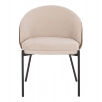 ΣΕΤ ΤΡΑΠΕΖΑΡΙΑΣ 7ΤΜΧ ASTORIA HM10933.02 MDF TOP--ΥΦΑΣΜΑ ΜΠΕΖ/ΚΑΦΕ & ΜΕΤΑΛΛΟ ΜΑΥΡΟ
