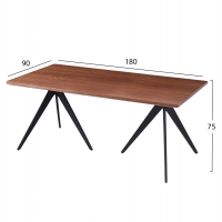 ΣΕΤ ΤΡΑΠΕΖΑΡΙΑΣ 7ΤΜΧ GAFF HM10935.03 MDF TOP ΚΑΡΥΔΙ--ΥΦΑΣΜΑ TAUPE & ΜΕΤΑΛΛΟ ΜΑΥΡΟ