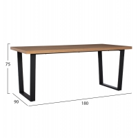 ΣΕΤ ΤΡΑΠΕΖΑΡΙΑΣ 7ΤΜΧ MANIDO HM10949.03 MDF TOP--ΥΦΑΣΜΑ TAUPE & ΜΕΤΑΛΛΟ ΜΑΥΡΟ