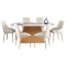 ΣΕΤ ΤΡΑΠΕΖΑΡΙΑΣ 7ΤΜΧ NORDU HM21359 ΚΕΡΑΜΙΚΟ TOP/MDF ΒΑΣΗ--PU ΚΡΕΜ/ΜΕΤΑΛ.ΠΟΔΙΑ