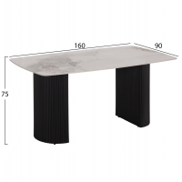 ΣΕΤ ΤΡΑΠΕΖΑΡΙΑΣ 7ΤΜΧ MINAO HM21362 ΚΕΡΑΜΙΚΟ TOP/MDF ΠΟΔΙΑ--PU ΚΑΦΕ/ΜΕΤΑΛ.ΠΟΔΙΑ