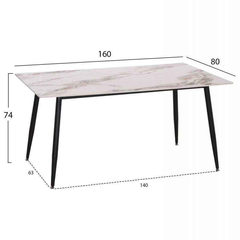 ΣΕΤ ΤΡΑΠΕΖΑΡΙΑΣ 5ΤΜΧ DRENNY HM10952.03 ΚΕΡΑΜΙΚΟ TOP--ΥΦΑΣΜΑ TAUPE & ΜΕΤΑΛ.ΠΟΔΙΑ