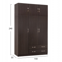 ΝΤΟΥΛΑΠΑ 3ΦΥΛΛΗ ΜΕ ΠΑΤΑΡΙ CARLY HM10891.01 ΜΕΛΑΜΙΝΗ ΣΕ ZEBRANO 150X55Χ240Υεκ. ΝΤΟΥΛΑΠΑ 3ΦΥΛΛΗ ΜΕ ΠΑΤΑΡΙ CARLY HM10891.01 ΜΕΛΑΜΙΝΗ ΣΕ ZEBRANO 150X55Χ240Υεκ.