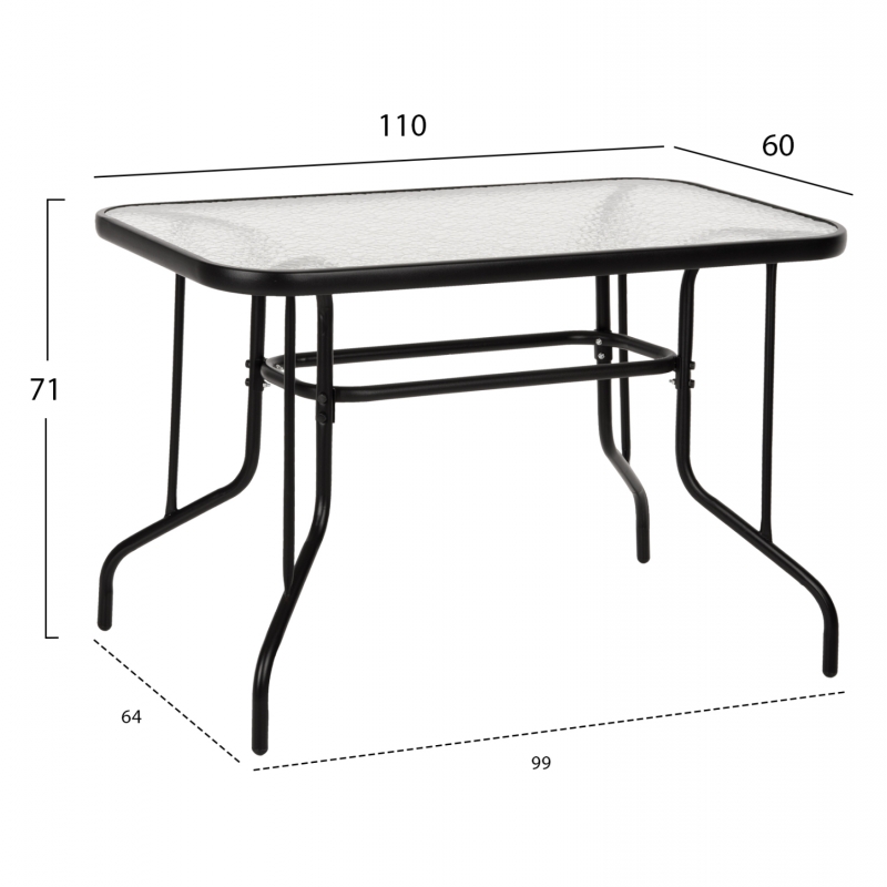 ΣΕΤ ΤΡΑΠΕΖΑΡΙΑΣ 5ΤΜΧ ADAM HM10897.03 ΤΡΑΠΕΖΙ 110x60εκ & 4 ΠΟΛΥΘΡΟΝΕΣ--ΜΑΥΡΟ ΣΕΤ ΤΡΑΠΕΖΑΡΙΑΣ 5ΤΜΧ ADAM HM10897.03 ΤΡΑΠΕΖΙ 110x60εκ & 4 ΠΟΛΥΘΡΟΝΕΣ--ΜΑΥΡΟ