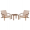 LOUNGE ΣΕΤ ΕΞ.ΧΩΡΟΥ 3ΤΜΧ DAME HM10982 ΞΥΛΟ ΑΚΑΚΙΑΣ--ΣΧΟΙΝΙ STRAP & ΜΑΞΙΛΑΡΙΑ ΣΕ ΜΠΕΖ