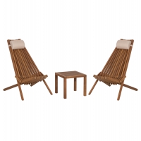 LOUNGE ΣΕΤ ΕΞ.ΧΩΡΟΥ 3ΤΜΧ SHIGAN HM10993 ΞΥΛΟ ΑΚΑΚΙΑΣ--ΜΑΞΙΛΑΡI ΚΕΦΑΛΗΣ ΣΕ ΜΠΕΖ