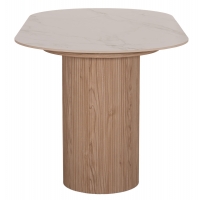 ΤΡΑΠΕΖΙ ΤΡΑΠΕΖΑΡΙΑΣ MELLOW HM18416 MDF ΠΟΔΙΑ ΣΕ ΦΥΣΙΚΟ--ΚΕΡΑΜΙΚΟ TOP 180x90x76Υεκ.