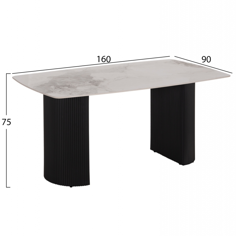 ΤΡΑΠΕΖΙ ΤΡΑΠΕΖΑΡΙΑΣ MINAO HM18418 MDF ΠΟΔΙΑ ΣΕ ΣΚΟΥΡΟ ΓΚΡΙ--ΚΕΡΑΜΙΚΟ TOP 160x90x75Υεκ ΤΡΑΠΕΖΙ ΤΡΑΠΕΖΑΡΙΑΣ MINAO HM18418 MDF ΠΟΔΙΑ ΣΕ ΣΚΟΥΡΟ ΓΚΡΙ--ΚΕΡΑΜΙΚΟ TOP 160x90x75Υεκ