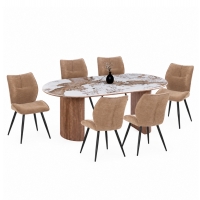 ΣΕΤ ΤΡΑΠΕΖΑΡΙΑΣ 7ΤΜΧ MARBLEX HM11394.03 ΚΕΡΑΜΙΚΟ TOP PANDORA--ΚΑΡΕΚΛΕΣ ΥΦΑΣΜΑ TAUPE ΣΕΤ ΤΡΑΠΕΖΑΡΙΑΣ 7ΤΜΧ MARBLEX HM11394.03 ΚΕΡΑΜΙΚΟ TOP PANDORA--ΚΑΡΕΚΛΕΣ ΥΦΑΣΜΑ TAUPE