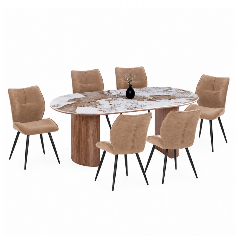 ΣΕΤ ΤΡΑΠΕΖΑΡΙΑΣ 7ΤΜΧ MARBLEX HM11394.03 ΚΕΡΑΜΙΚΟ TOP PANDORA--ΚΑΡΕΚΛΕΣ ΥΦΑΣΜΑ TAUPE ΣΕΤ ΤΡΑΠΕΖΑΡΙΑΣ 7ΤΜΧ MARBLEX HM11394.03 ΚΕΡΑΜΙΚΟ TOP PANDORA--ΚΑΡΕΚΛΕΣ ΥΦΑΣΜΑ TAUPE