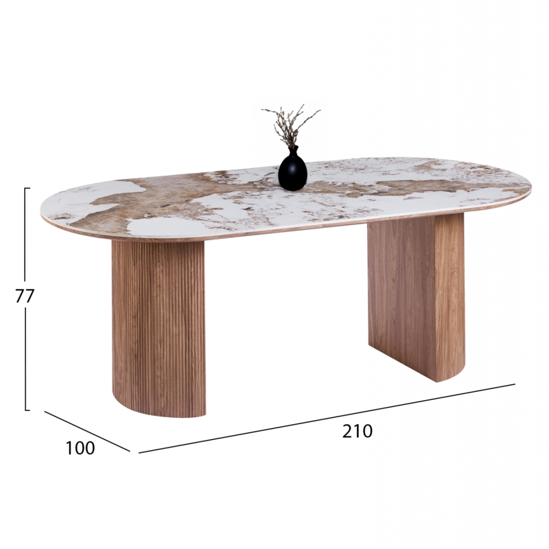 ΣΕΤ ΤΡΑΠΕΖΑΡΙΑΣ 7ΤΜΧ DETTON HM12100.02 ΚΕΡΑΜΙΚΟ TOP PANDORA--ΥΦΑΣΜΑ ΜΠΕΖ/ΚΑΦΕ