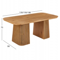 ΣΕΤ ΤΡΑΠΕΖΑΡΙΑΣ 5ΤΜΧ ΕΠΕΚΤΕΙΝΟΜΕΝΟ VERLO HM12106.03 MDF--ΥΦΑΣΜΑ TAUPE