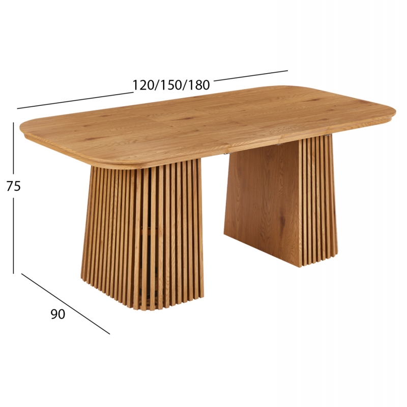 ΣΕΤ ΤΡΑΠΕΖΑΡΙΑΣ 5ΤΜΧ ΕΠΕΚΤΕΙΝΟΜΕΝΟ VERLO HM12106.03 MDF--ΥΦΑΣΜΑ TAUPE