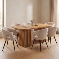 ΣΕΤ ΤΡΑΠΕΖΑΡΙΑΣ 7ΤΜΧ ΕΠΕΚΤΕΙΝΟΜΕΝΟ CORNEL HM12107.02 MDF--ΥΦΑΣΜΑ ΜΠΕΖ ΣΕΤ ΤΡΑΠΕΖΑΡΙΑΣ 7ΤΜΧ ΕΠΕΚΤΕΙΝΟΜΕΝΟ CORNEL HM12107.02 MDF--ΥΦΑΣΜΑ ΜΠΕΖ