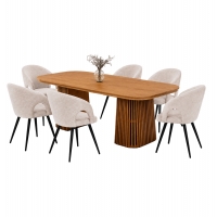 ΣΕΤ ΤΡΑΠΕΖΑΡΙΑΣ 7ΤΜΧ ΕΠΕΚΤΕΙΝΟΜΕΝΟ CORNEL HM12107.02 MDF--ΥΦΑΣΜΑ ΜΠΕΖ ΣΕΤ ΤΡΑΠΕΖΑΡΙΑΣ 7ΤΜΧ ΕΠΕΚΤΕΙΝΟΜΕΝΟ CORNEL HM12107.02 MDF--ΥΦΑΣΜΑ ΜΠΕΖ