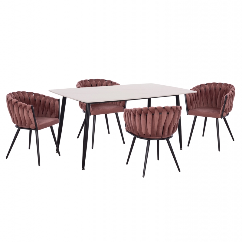ΣΕΤ ΤΡΑΠΕΖΑΡΙΑΣ 5ΤΜΧ RAVEN HM12117.01 ΚΕΡΑΜΙΚΟ TOP ΛΕΥΚΟ ΜΑΡΜΑΡΟ--ΣΑΠΙΟ ΜΗΛΟ ΒΕΛΟΥΔΟ