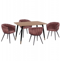 ΣΕΤ ΤΡΑΠΕΖΑΡΙΑΣ 5ΤΜΧ ALIZA HM12122.01 MDF TOP ΣΕ ΦΥΣΙΚΟ--ΣΑΠΙΟ ΜΗΛΟ ΒΕΛΟΥΔΟ ΣΕΤ ΤΡΑΠΕΖΑΡΙΑΣ 5ΤΜΧ ALIZA HM12122.01 MDF TOP ΣΕ ΦΥΣΙΚΟ--ΣΑΠΙΟ ΜΗΛΟ ΒΕΛΟΥΔΟ