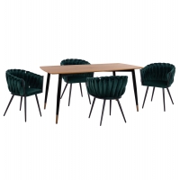 ΣΕΤ ΤΡΑΠΕΖΑΡΙΑΣ 5ΤΜΧ JOLIE HM12123.01 MDF TOP ΣΕ ΦΥΣΙΚΟ--ΚΥΠΑΡΙΣΣΙ ΒΕΛΟΥΔΟ