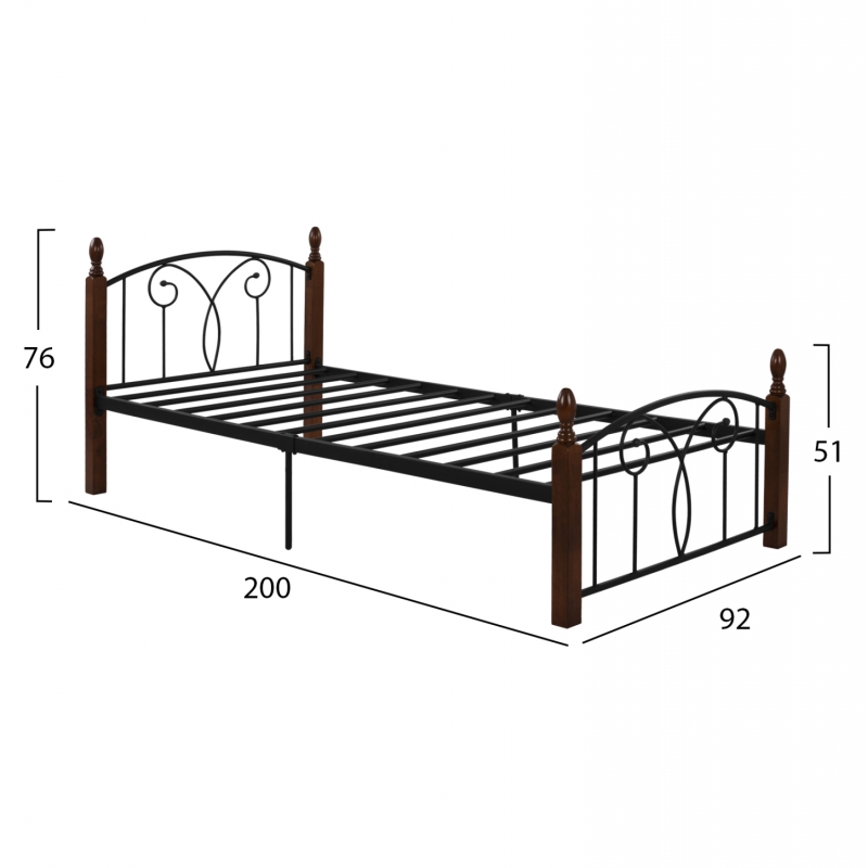 ΣΕΤ ΥΠΝΟΔΩΜΑΤΙΟΥ ΜΕ ΣΤΡΩΜΑ 3ΤΜΧ HM11217 RUBBERWOOD-ΜΕΤΑΛΛΟ ΣΕΤ ΥΠΝΟΔΩΜΑΤΙΟΥ ΜΕ ΣΤΡΩΜΑ 3ΤΜΧ HM11217 RUBBERWOOD-ΜΕΤΑΛΛΟ