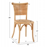 ΚΑΡΕΚΛΑ ΤΡΑΠΕΖΑΡΙΑΣ LIBERTY HM8752.11 TOON ΞΥΛΟ-ΨΑΘΑ RATTAN---Β'ΔΙΑΛΟΓΗΣ 49x54x89Υεκ