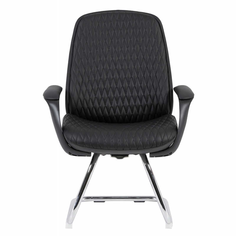 ΚΑΡΕΚΛΑ ΕΠΙΣΚΕΠΤΗ VELUM-s HM1235.01 ΜΑΥΡO PU--ΒΑΣΗ ΧΡΩΜΙΟΥ 71x60x100Υεκ.