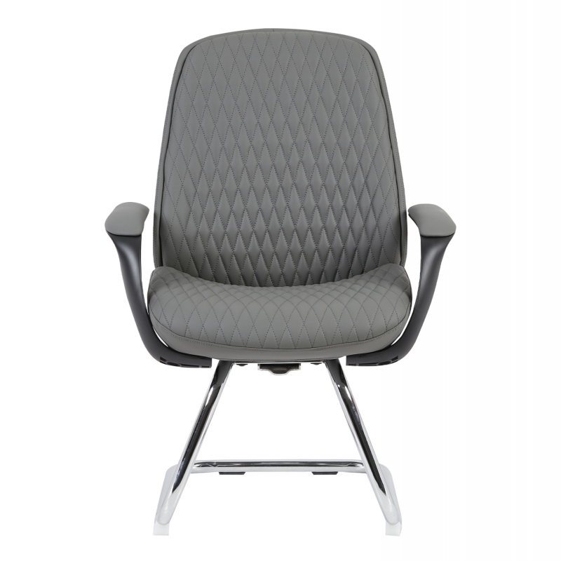 ΚΑΡΕΚΛΑ ΕΠΙΣΚΕΠΤΗ VELUM-s HM1235.10 ΓΚΡΙ PU--ΒΑΣΗ ΧΡΩΜΙΟΥ 71x60x100Υεκ.